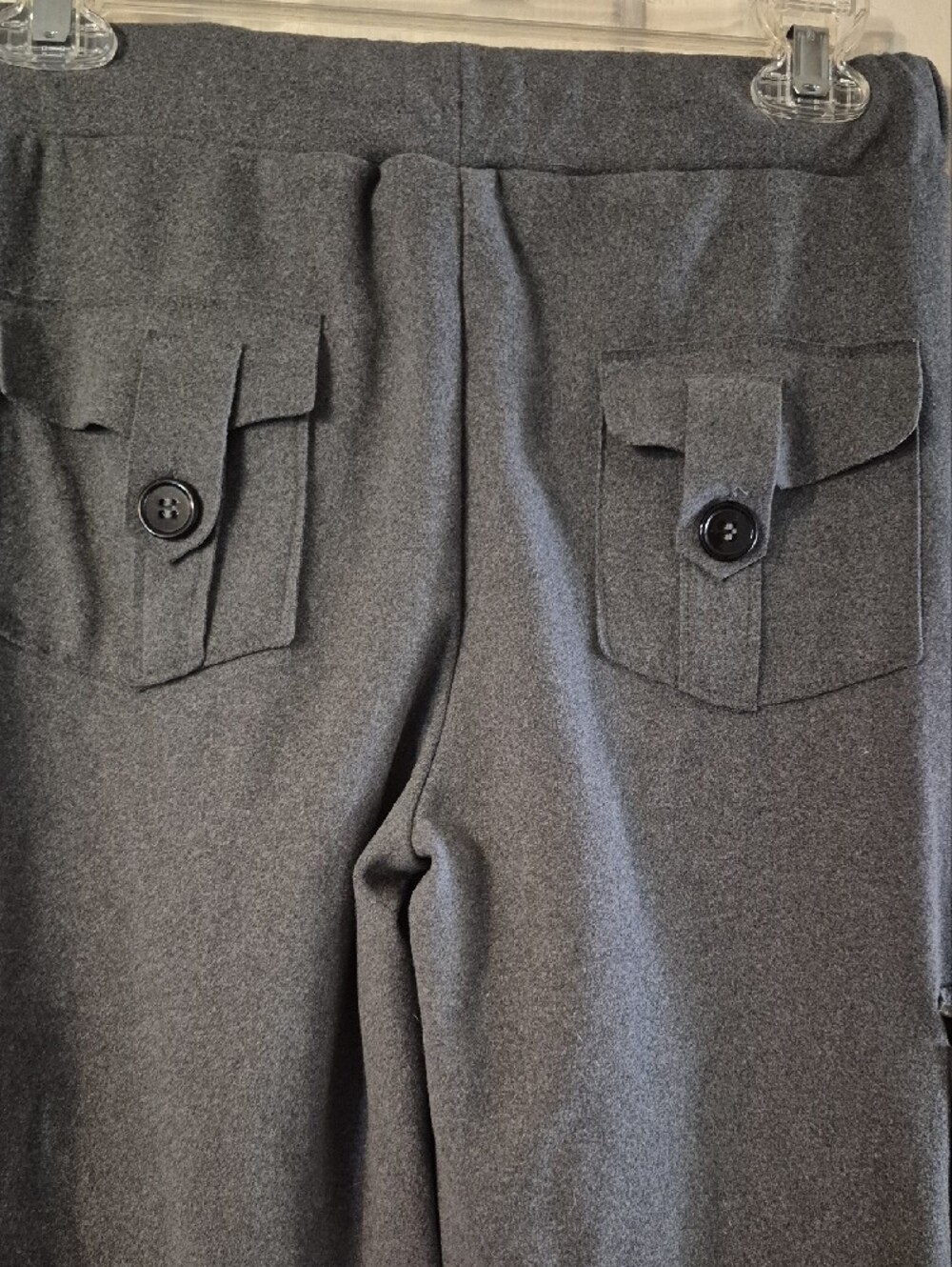 Comfort Stretch Wide-Leg Cargo Pants - Gray - Picture 5 of 5